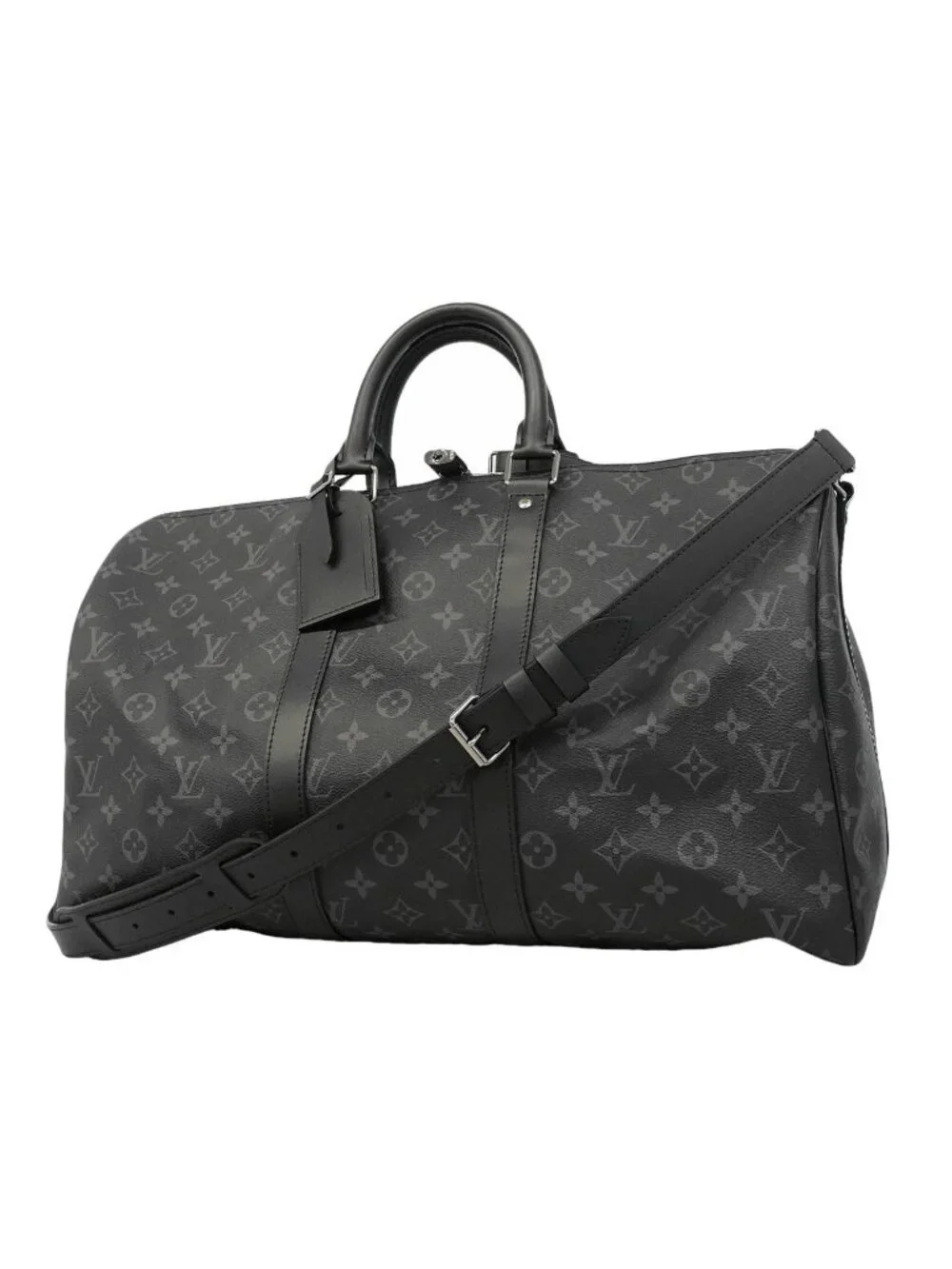 Louis Vuitton Boston Bag Monogram Eclipse Keepall Bandouliere 45 Black